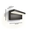 Philips 8720169257252 LED venkovní nástěnné svítidlo Bustan | 3,8W integrovaný LED zdroj | 800lm | 2700K