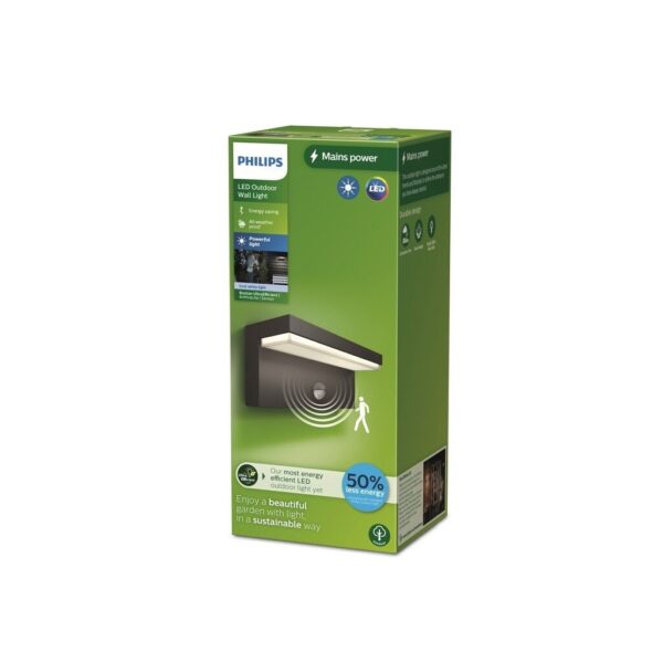 Philips 8720169257412 LED venkovní nástěnné svítidlo Bustan | 3,8W integrovaný LED zdroj | 800lm | 4000K