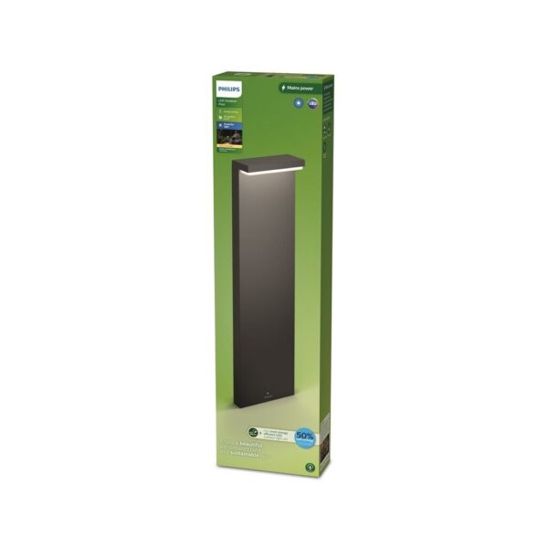 Philips 8720169257436 LED venkovní sloupek Bustan | 3,8W integrovaný LED zdroj | 800lm | 2700K