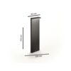 Philips 8720169257436 LED venkovní sloupek Bustan | 3,8W integrovaný LED zdroj | 800lm | 2700K