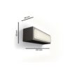 Philips 8720169263697 LED venkovní nástěnné svítidlo Stratosphere | 3,8W integrovaný LED zdroj | 800lm | 2700K