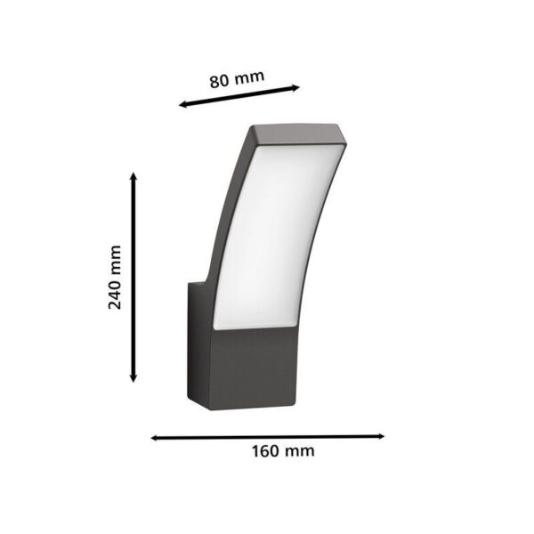Philips 8720169263796 LED venkovní nástěnné svítidlo Splay  | 3,8W integrovaný LED zdroj | 800lm | 2700K