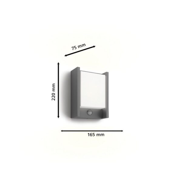 Philips 8720169263833 LED venkovní nástěnné svítidlo Arbour | 3,8W integrovaný LED zdroj | 800lm | 2700K