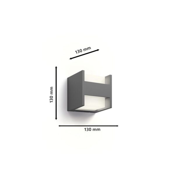 Philips 8720169263857 LED venkovní nástěnné svítidlo Arbour | 3,8W integrovaný LED zdroj | 800lm | 2700K