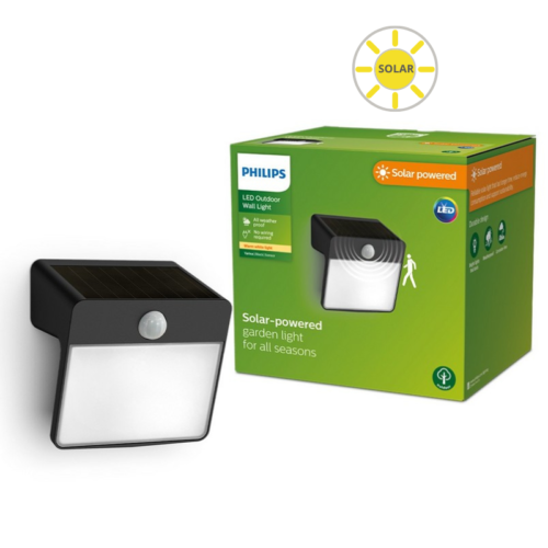 Philips 8720169265448 LED solární venkovní nástěnné svítidlo Yarixa | 2,2W integrovaný LED zdroj | 250lm | 2700K