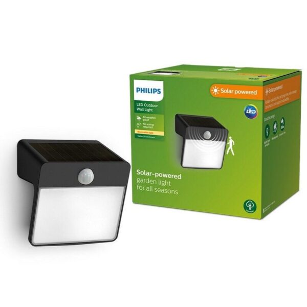 Philips 8720169265448 LED solární venkovní nástěnné svítidlo Yarixa | 2,2W integrovaný LED zdroj | 250lm | 2700K
