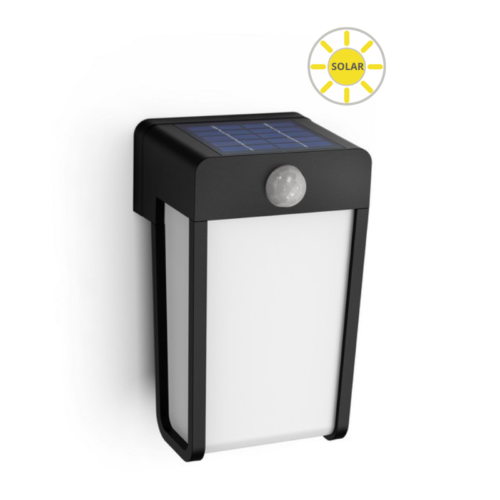 Philips 8720169265486 LED solární venkovní nástěnné svítidlo Shroud | 2,3W integrovaný LED zdroj | 250lm | 2700K
