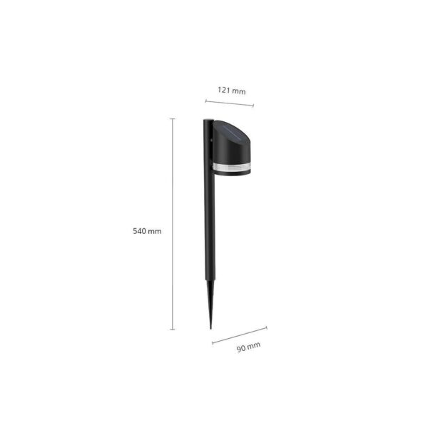 Philips 8720169265608 LED solární venkovní svítidlo k zapíchnutí Fyve | 1,5W integrovaný LED zdroj | 200lm | 2700K