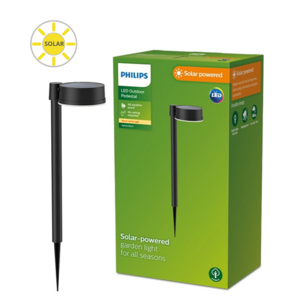Philips 8720169265646 LED solární venkovní svítidlo k zapíchnutí Vynce | 1,5W integrovaný LED zdroj | 200lm | 2700K