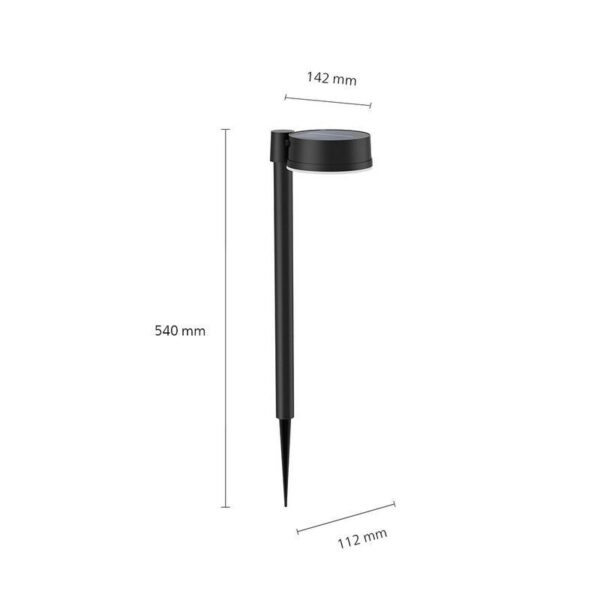 Philips 8720169265646 LED solární venkovní svítidlo k zapíchnutí Vynce | 1,5W integrovaný LED zdroj | 200lm | 2700K