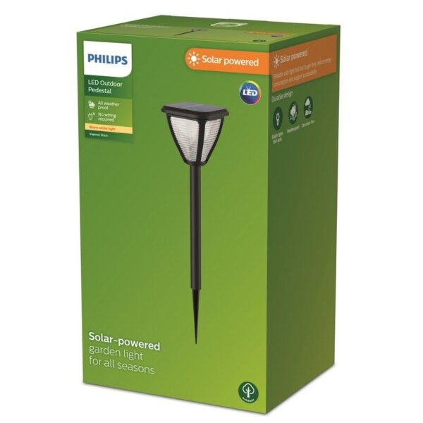 Philips 8720169265721 LED solární venkovní svítidlo k zapíchnutí Vapora | 1,5W integrovaný LED zdroj | 200lm | 2700K