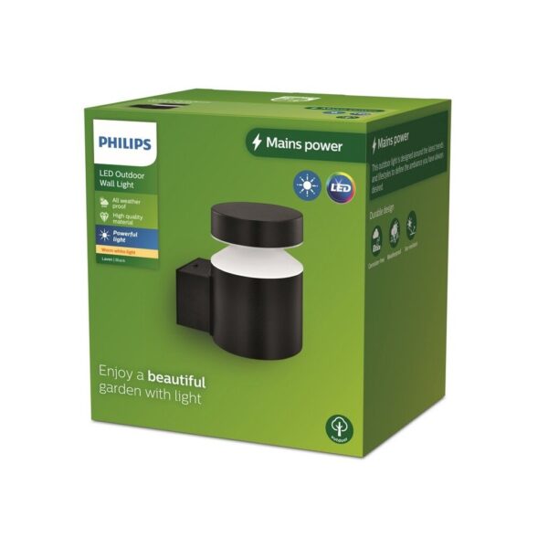 Philips 8720169266599 LED venkovní nástěnné svítidlo Laven | 6W integrovaný LED zdroj | 720lm | 2700K