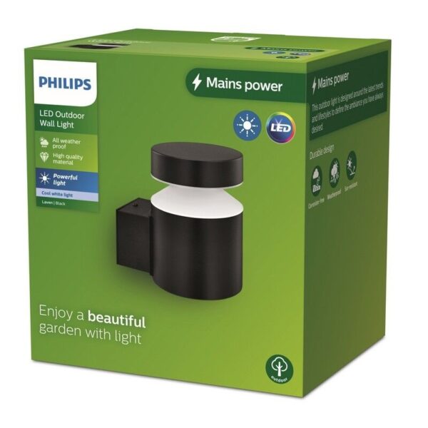 Philips 8720169266612 LED venkovní nástěnné svítidlo Laven | 6W integrovaný LED zdroj | 750lm | 4000K