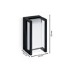 Philips 8720169266711 LED venkovní nástěnné svítidlo Pyrona | 12W integrovaný LED zdroj | 1500lm | 2700K