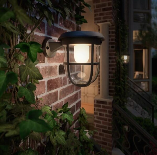 Philips 8720169267176 LED solární venkovní nástěnné svítidlo Radii | 1,3W integrovaný LED zdroj | 3000K