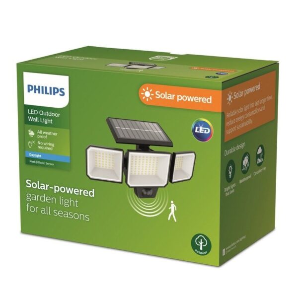 Philips 8720169269156 LED solární venkovní nástěnné svítidlo Nysil integrovaný LED zdroj | 5000K