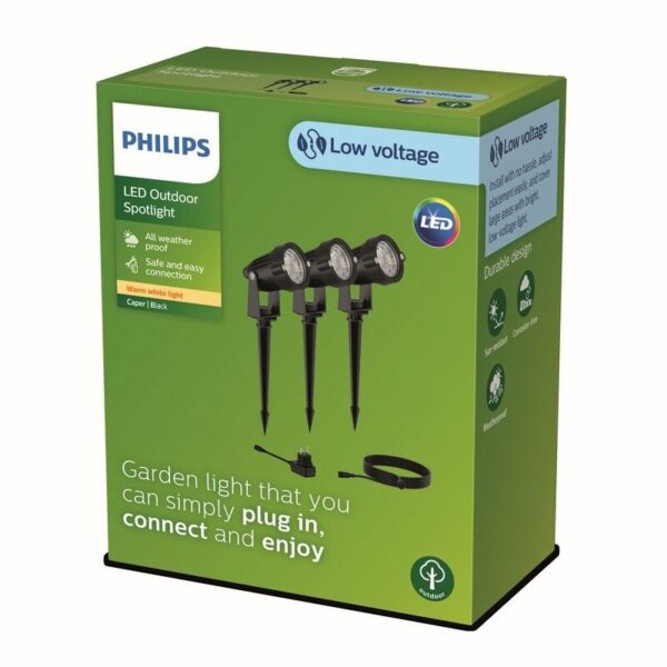 Philips 8720169269392 LED nízkonapěťové venkovní svítidlo Caper | 3W integrovaný LED zdroj | 2700K