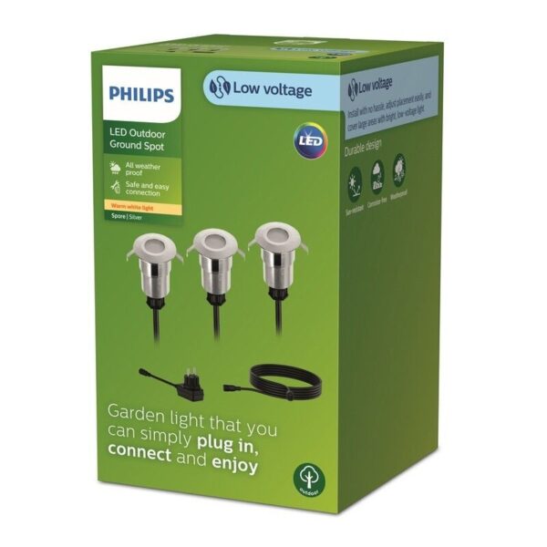 Philips 8720169269453 LED nízkonapěťové venkovní svítidlo Spore | 3W integrovaný LED zdroj | 2700K