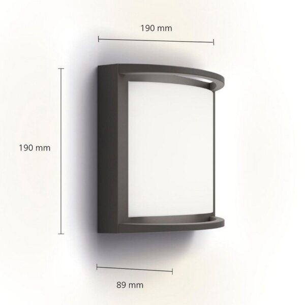 Philips 8720169276864 LED venkovní nástěnné svítidlo Samondra | 3,8W integrovaný LED zdroj | 800lm | 2700K