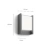 Philips 8720169278042 LED venkovní nástěnné svítidlo Arbour | 3,8W integrovaný LED zdroj | 800lm | 2700K