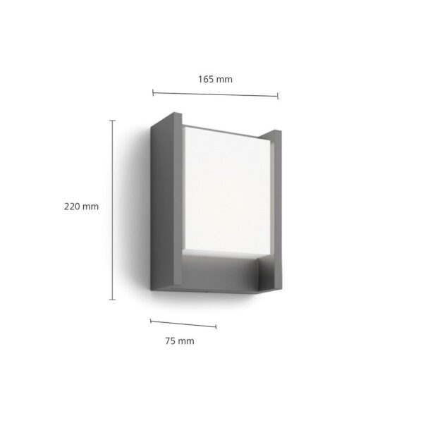 Philips 8720169278042 LED venkovní nástěnné svítidlo Arbour | 3,8W integrovaný LED zdroj | 800lm | 2700K