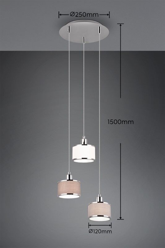 Trio T311630306 závěsné stropní svítidlo KAPRUN E14
