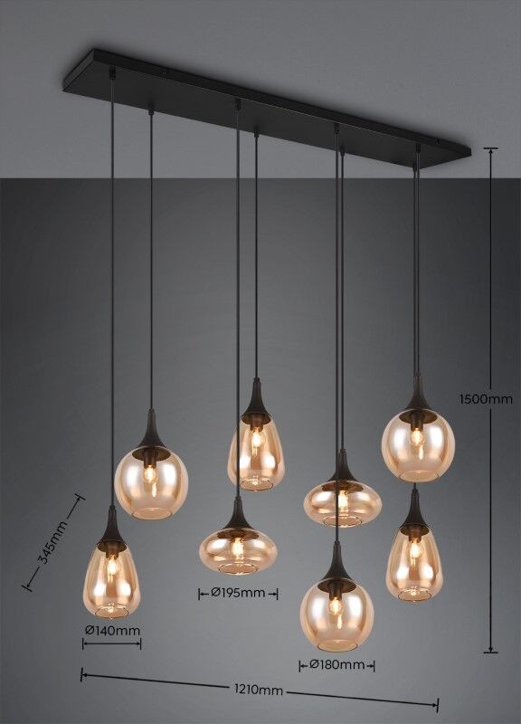 Trio T317000813 závěsné stropní svítidlo LUMINA E14