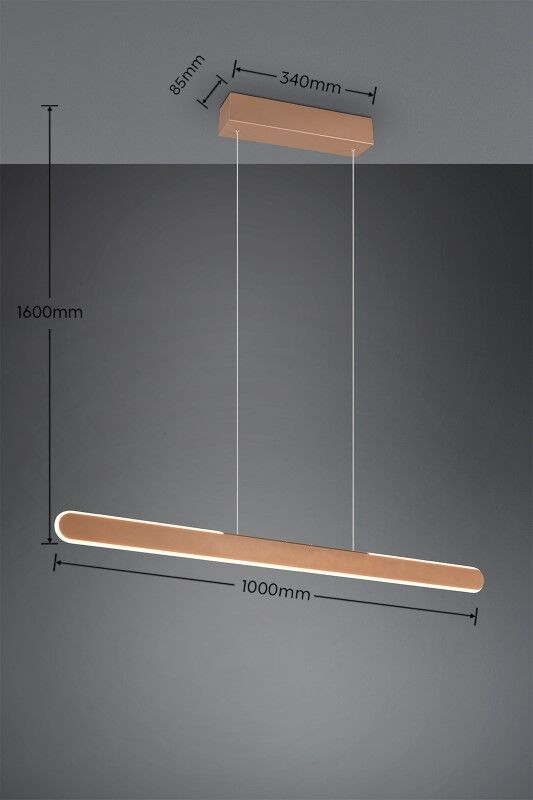 Trio T343310165 LED závěsné stropní svítidlo HELIOS | 28W integrovaný LED zdroj | 3300lm | 2700-6500K