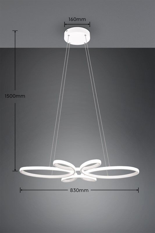 Trio T345619131 LED závěsné stropní svítidlo FLY | 32W integrovaný LED zdroj | 3900lm | 4000K | 4