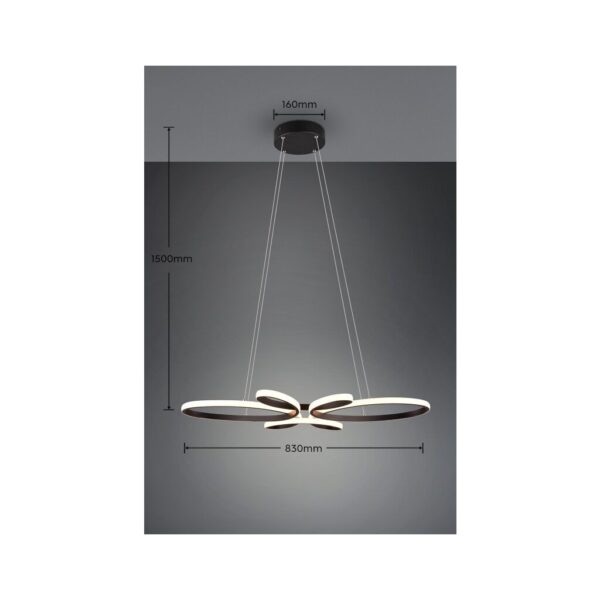 Trio T345619132 LED závěsné stropní svítidlo FLY | 32W integrovaný LED zdroj | 3900lm | 3000K