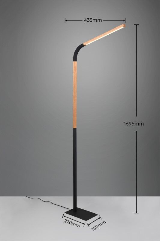 Trio T445210132 LED stojací lampa NORRIS | 11W integrovaný LED zdroj | 1400lm | 3000K