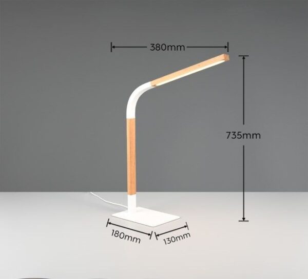 Trio T545210131 LED stolní lampička NORRIS | 7W integrovaný LED zdroj | 950lm | 3000K
