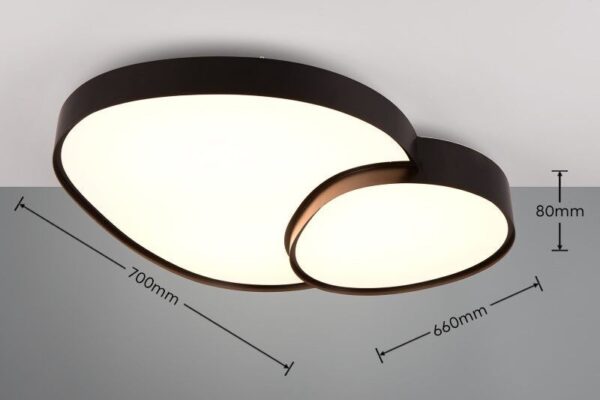 Trio T647519232 LED přisazené stropní svítidlo RISE | 45W integrovaný LED zdroj | 5300lm | 2700-6500K