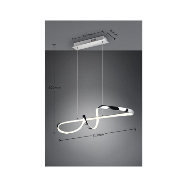 Trio Reality TR37281106 LED závěsné stropní svítidlo PADUA | 37W integrovaný LED zdroj | 4500lm | 4000K