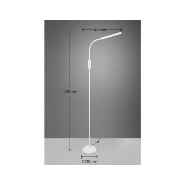Trio Reality TR47641101 LED stojací lampa TORO | 5W integrovaný LED zdroj | 700lm | 3000+4000+5000K