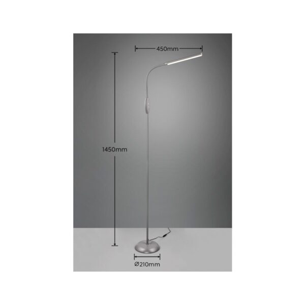 Trio Reality TR47641111 LED stojací lampa TORO | 5W integrovaný LED zdroj | 700lm | 3000+4000+5000K