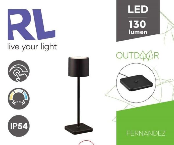 Trio Reality TR54096132 LED venkovní stolní svítidlo FERNANDEZ | 1,5W integrovaný LED zdroj | 130lm | 4000K