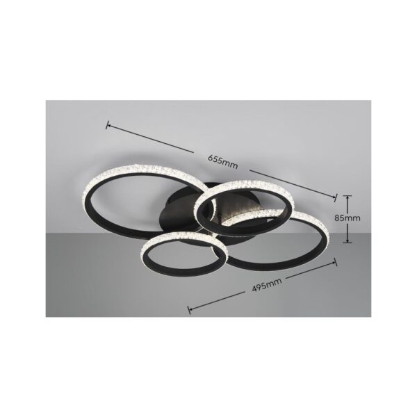Trio Reality TR67364132 LED přisazené stropní svítidlo CIRES | 27W integrovaný LED zdroj | 3400lm | 4000K