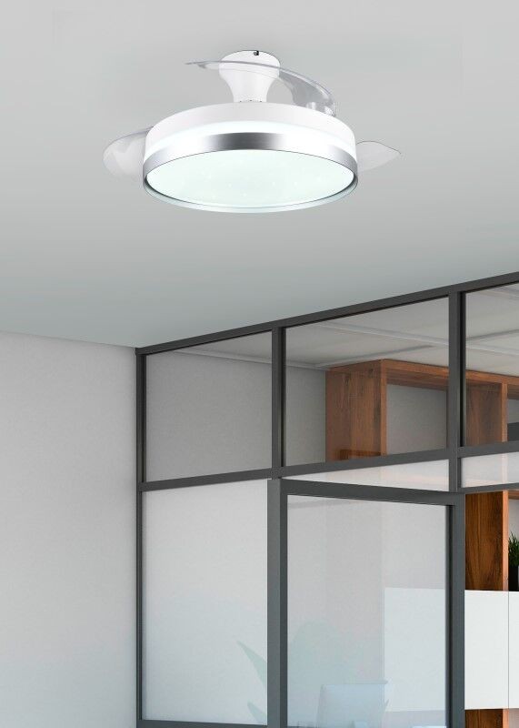 Trio Reality TR67382187 LED ventilátor s osvětlením LINDBERG  | 35W integrovaný LED zdroj | 4050lm