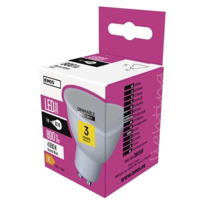 EMOS ZQ8255D LED žárovka Classic | 7W MR16 | 800lm | 4000K