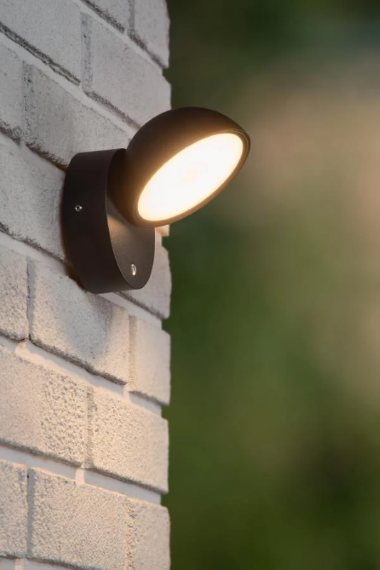 Lucide L228651230 LED venkovní nástěnné svítidlo FINN | 12W integrovaný LED zdroj | 1200lm | 3000K