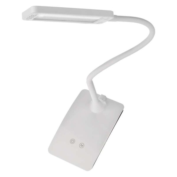 EMOS Z7599W LED stolní lampička Eddy | 6,5W integrovaný LED zdroj | 480lm | 3000K