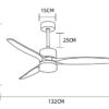 Immax NEO LITE 07165-S LED ventilátor s osvětlením ELEGANTE | 18W integrovaný LED zdroj | 1500lm | 3000-6000K
