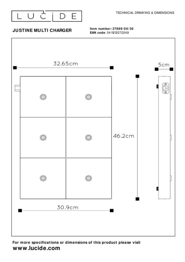 Lucide L278890630 příslušenství THE DOCK | 7