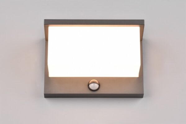 Trio 240969142 LED nástěnné svítidlo Nestos 1x13W | 1300lm | 3000K | IP54 - senzor pohybu, antracit