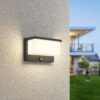Trio 240969142 LED nástěnné svítidlo Nestos 1x13W | 1300lm | 3000K | IP54 - senzor pohybu, antracit