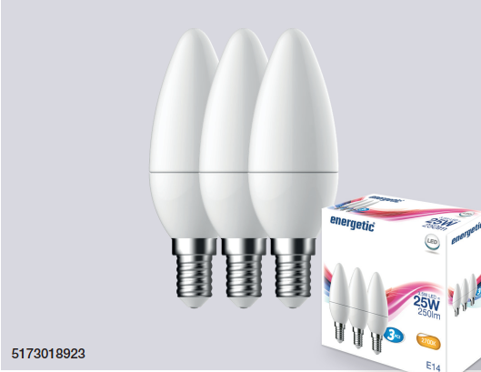 Nordlux LED žárovka E14 2,9W 2700K (3ks) bílá LED žárovky plast 5173018923
