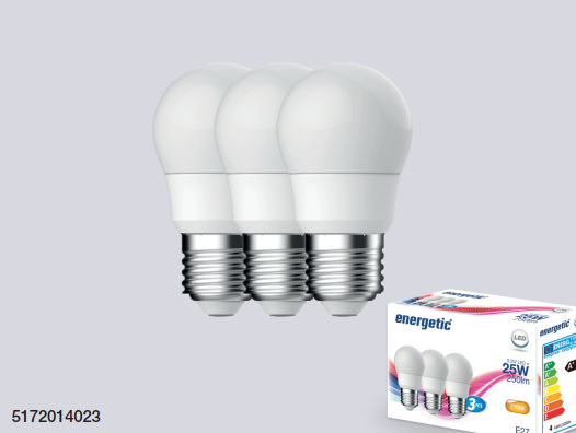Nordlux LED žárovka E27 2,9W 2700K 3ks (bílá) LED žárovky plast 5172014023