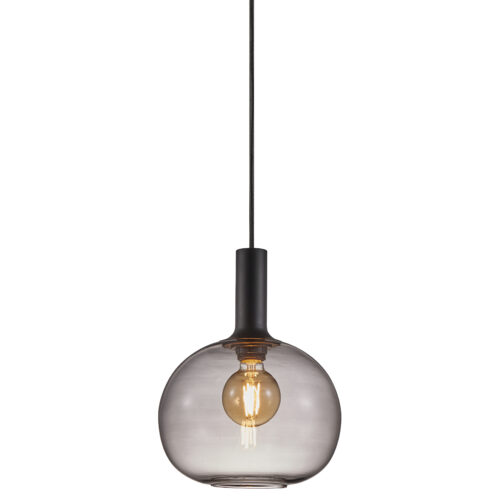 Nordlux Alton (Ø25cm) kouřové sklo, černá sklo, kov IP20 47313047