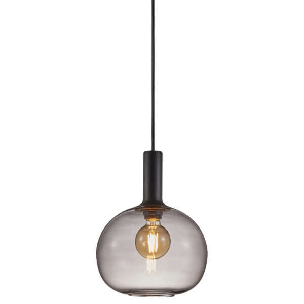 Nordlux Alton (Ø25cm) kouřové sklo, černá sklo, kov IP20 47313047